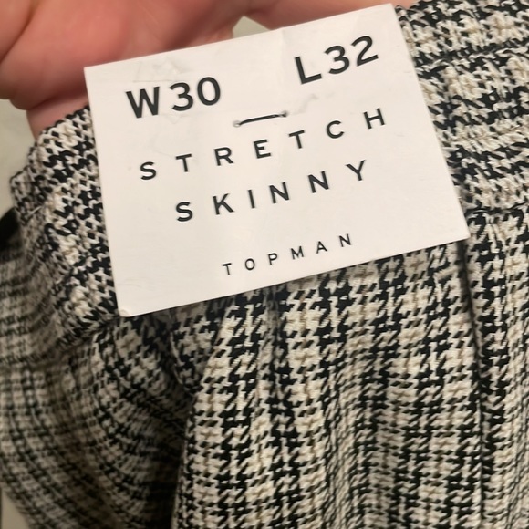 Topman stretch skinny herringbone pants - Picture 5 of 6